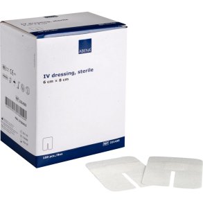 IV-fiksering, ABENA, 6x8cm, hvid, latexfri, steril, engangs *Denne vare tages ikke retur*