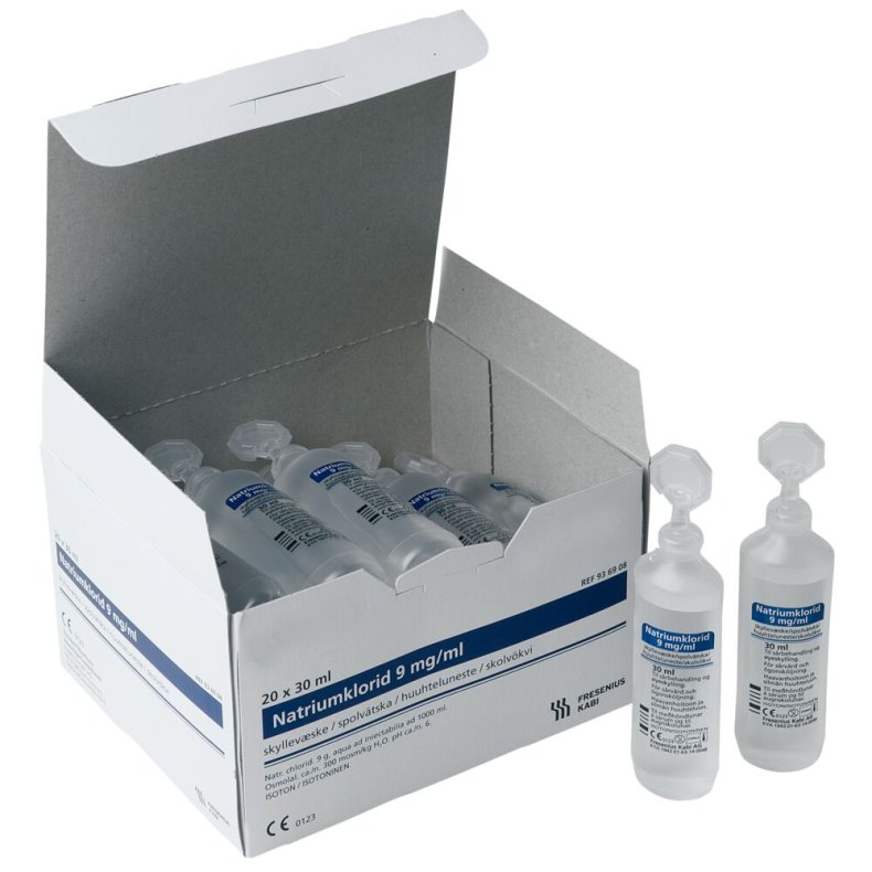 Skyllev�ske, 30 ml, NaCl 0,9%, isotonisk, steril *Denne vare tages ikke retur*
