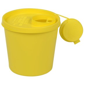 Kanyleboks, Uson, 13cm, �14cm, 1500 ml, gul, rund