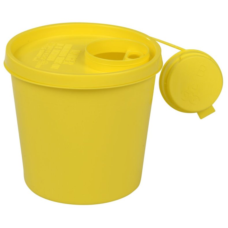 Kanyleboks, Uson, 13cm, �14cm, 1500 ml, gul, rund