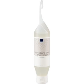 Eksplorations- og ultralydsgel, ABENA, 250 ml, klar, uden farve og parfume, flaske med krog, kan bruges til ultralydsscanning.
Viskositet: 45 000 cP / 45 000 mPas