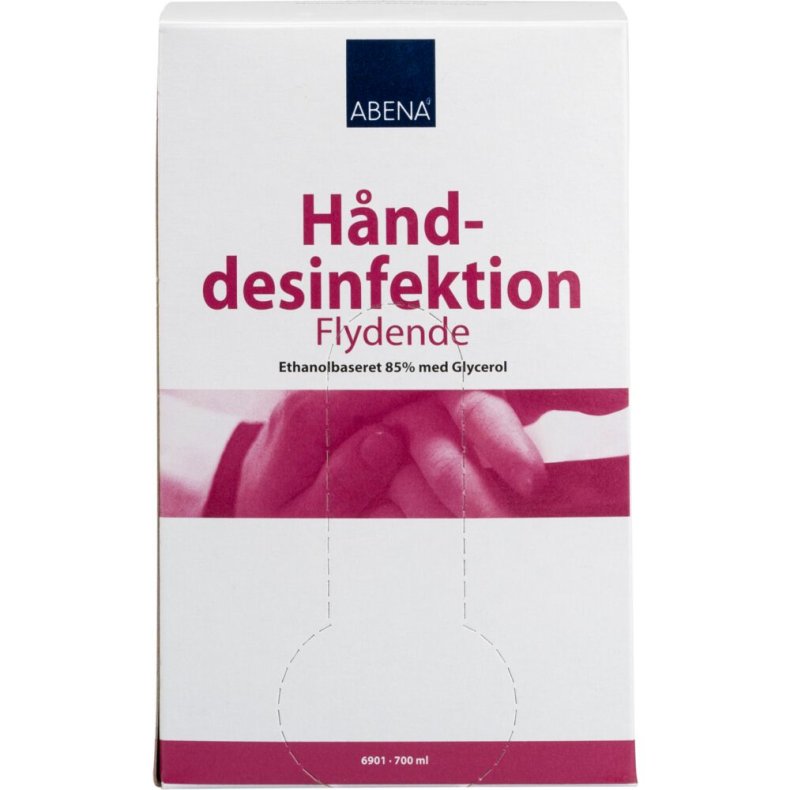 H�nddesinfektion, ABENA, 700 ml, Bag-in-box refill til h�ndfri dispenser