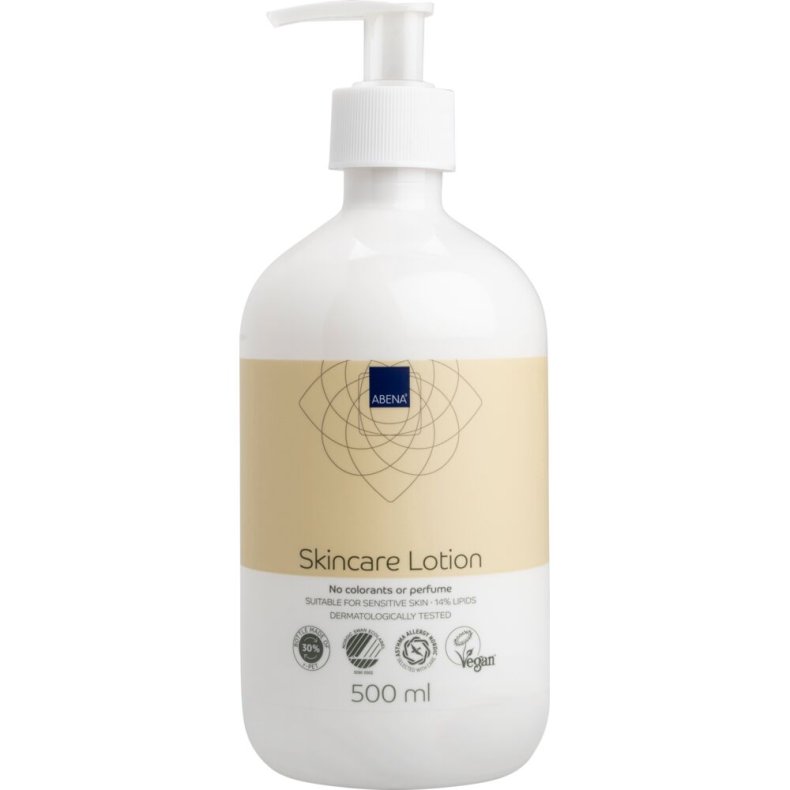 Hudlotion, ABENA, 500 ml, uden farve og parfume, 14% fedt