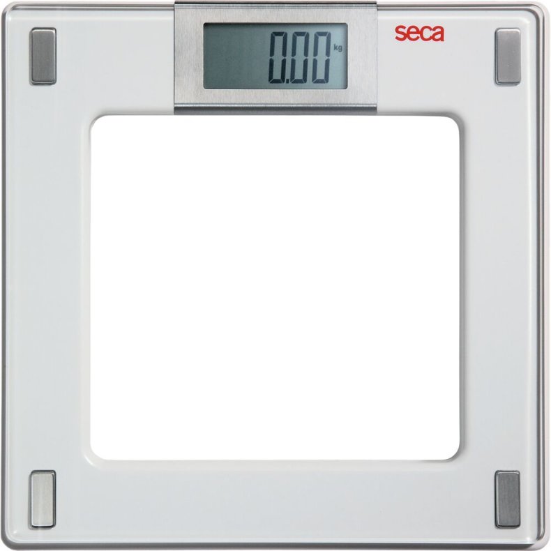Personv�gt, Seca, 807, 31x31x3,7cm, glasoverflade, step-off function, max 150 kg