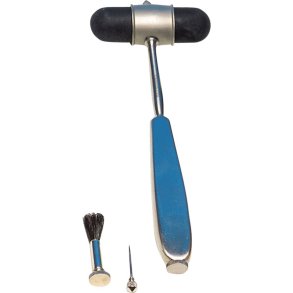 Reflekshammer, Dejerine, 21cm, gummi/rustfrit st�l, inkl. n�l og b�rste, flergangs