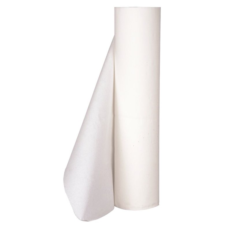 Lejepapir, ABENA Couch Rolls, 2-lags, 50m x 50cm, �13cm, hvid, nyfiber, perforeret