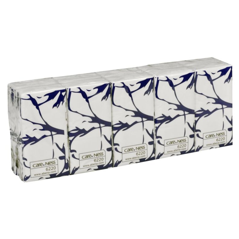 Papirlommet�rkl�der, ABENA Care-Ness Excellent, 3-lags, 20,7x21cm, hvid, nyfiber