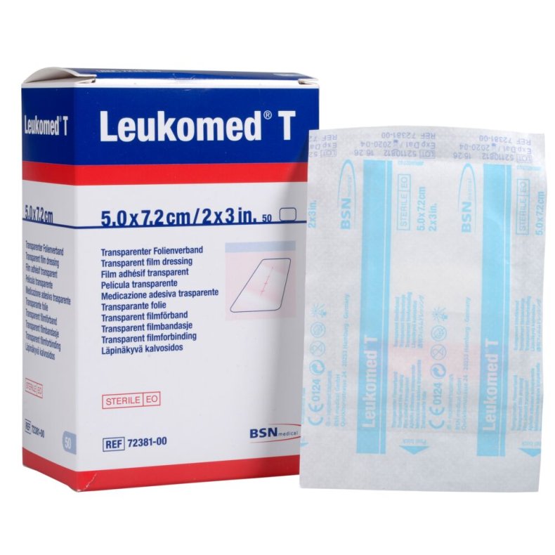 Filmforbinding, Leukomed T, 7,2x5cm, transparent, latexfri, steril *Denne vare tages ikke retur*