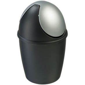 Affaldsspand, V-Part, sort, plast, 1.5 l, vippel�g i s�lvfarve *Denne vare tages ikke retur*