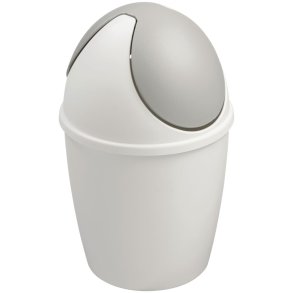 Affaldsspand, V-Part, hvid, plast, 1.5 l, vippel�g i s�lvfarve *Denne vare tages ikke retur*