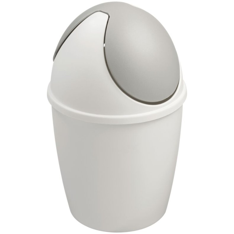Affaldsspand, V-Part, hvid, plast, 1.5 l, vippel�g i s�lvfarve *Denne vare tages ikke retur*