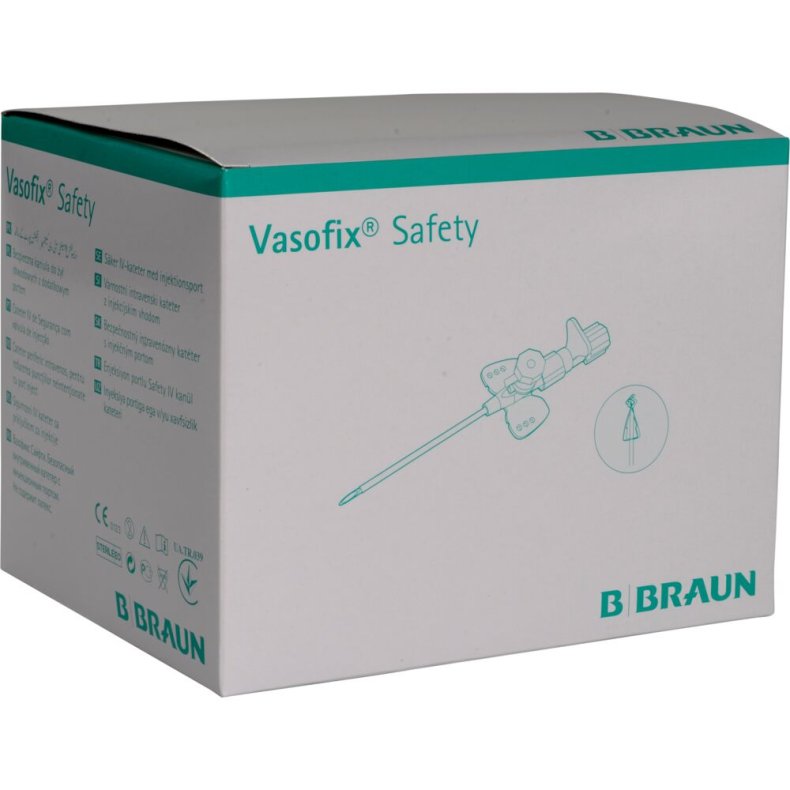 I.V. kanyle, Vasofix Safety, gul, 24G, 0,7x19mm, steril *Denne vare tages ikke retur*