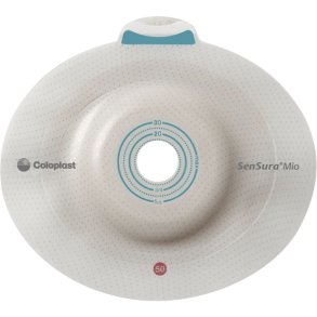 Stomiplade, SenSura Mio Click Convex Light, beige, 40 mm, 10-20 mm, med b�lte�rer, opklipbar *Denne vare tages ikke retur*