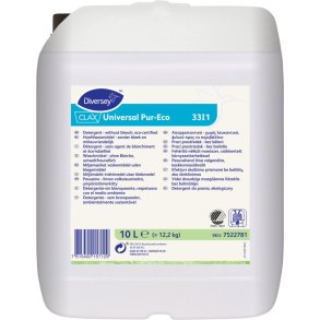 T�jvask, Diversey CLAX Universal Pur-Eco 33l1, 10 l, kul�rt og hvidt, uden farve og parfume