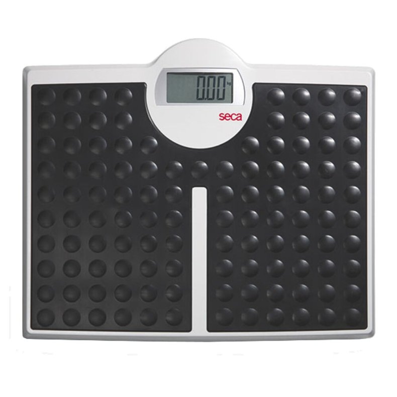 Personv�gt, Seca 813, 37,3x43,3x4,7cm, sort, Med bred tr�deflade, max 200 kg