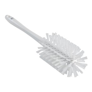 R�rb�rste, Vikan, 43cm, �9cm, hvid, polyester/PP/rustfrit st�l, medium/stiv *Denne vare tages ikke retur*
