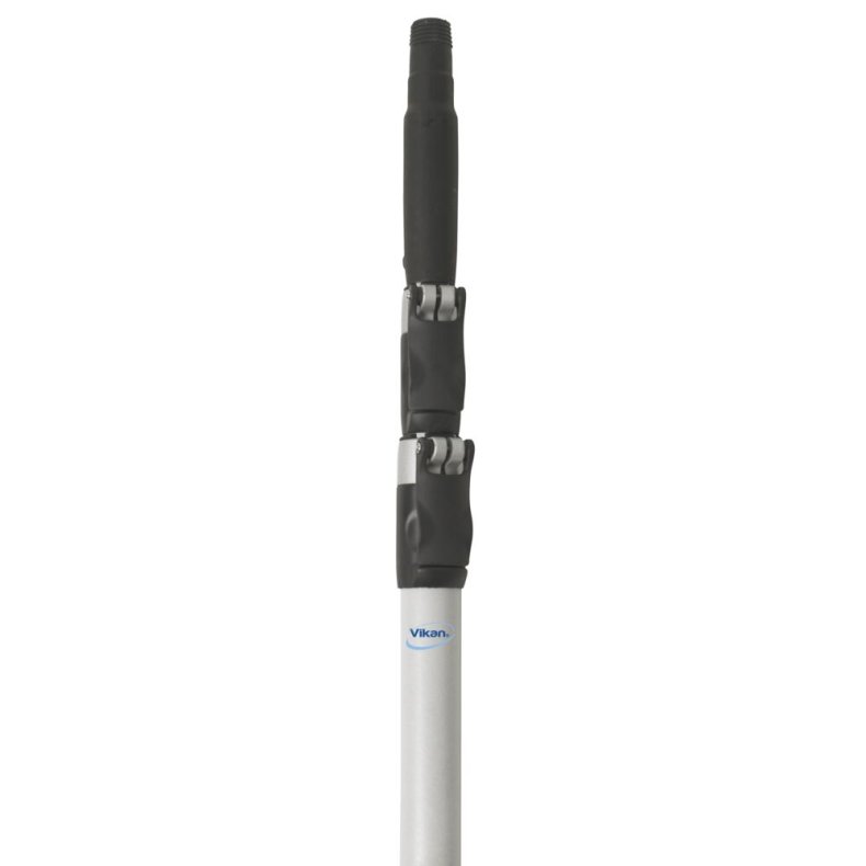 Teleskopskaft med gevind, kun til kondensskraber, Vikan, gr�, glasfiber/PP, 192-600 cm *Denne vare tages ikke retur*