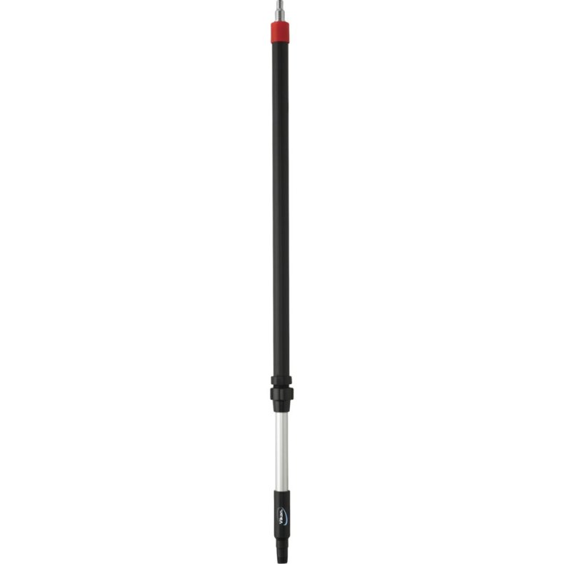 Skaft med vandgenneml�b, Vikan, 108cm, �32mm, sort, aluminium/PP, 108-160 cm, med slangestuds *Denne vare tages ikke retur*
