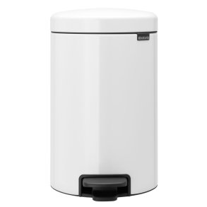 Pedalspand, Brabantia newIcon, hvid, pulverlakeret st�l, 12 l, plast inderspand, og soft close l�g