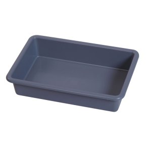 Plastbakke, Tina Trolleys, 395x260x80mm, gr�, plast/PP, helbakke, til opbevaring *Denne vare tages ikke retur*