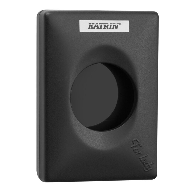 Hygiejnebeholder, Katrin, 3,2x9,5x13,5cm, sort, plast *Denne vare tages ikke retur*