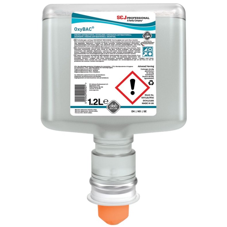 Skums�be, antibakteriel, SCJ Professional, 1200 ml, uden farve og parfume *Denne vare tages ikke retur*