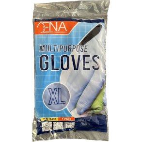 Latexhandske, ENA, XL, bl�, latex, pudderfri, med velour, anatomisk formet *Denne vare tages ikke retur*
