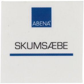Label til dispenser, 4x4cm, skums�be