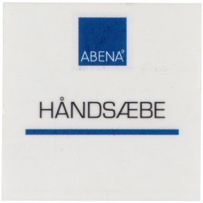 Label til dispenser, 4x4cm, h�nds�be