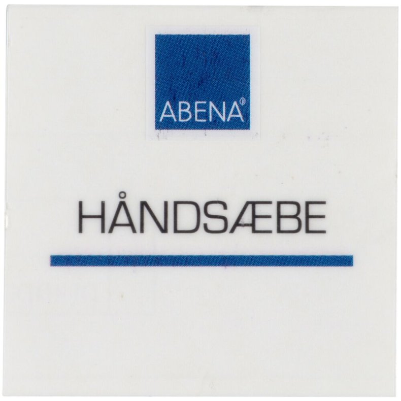 Label til dispenser, 4x4cm, h�nds�be