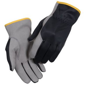 Handske, All-round, THOR Driver, 10, gr�, bomuld/lycra/polyester/syntetisk l�der
