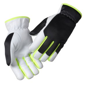 Gedeskindshandske, THOR Driver, 9, hvid, gedeskind/polyester, foret