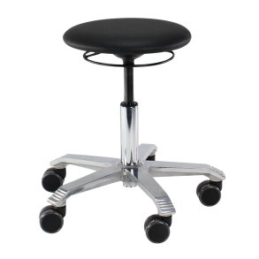 Taburet, Score Opti 2000, �35cm, sort, rundt s�de, 41-54 cm *Denne vare tages ikke retur*