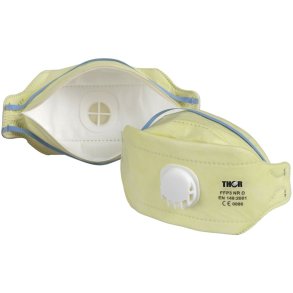 �ndedr�tsv�rn, THOR Fold-Flat, One size, gul, polyester/PP, FFP3 NR D, med ventil
