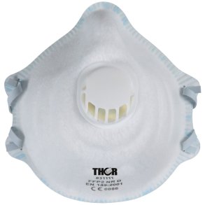 �ndedr�tsv�rn, THOR, One size, hvid, PP, FFP2 NR D, med ventil