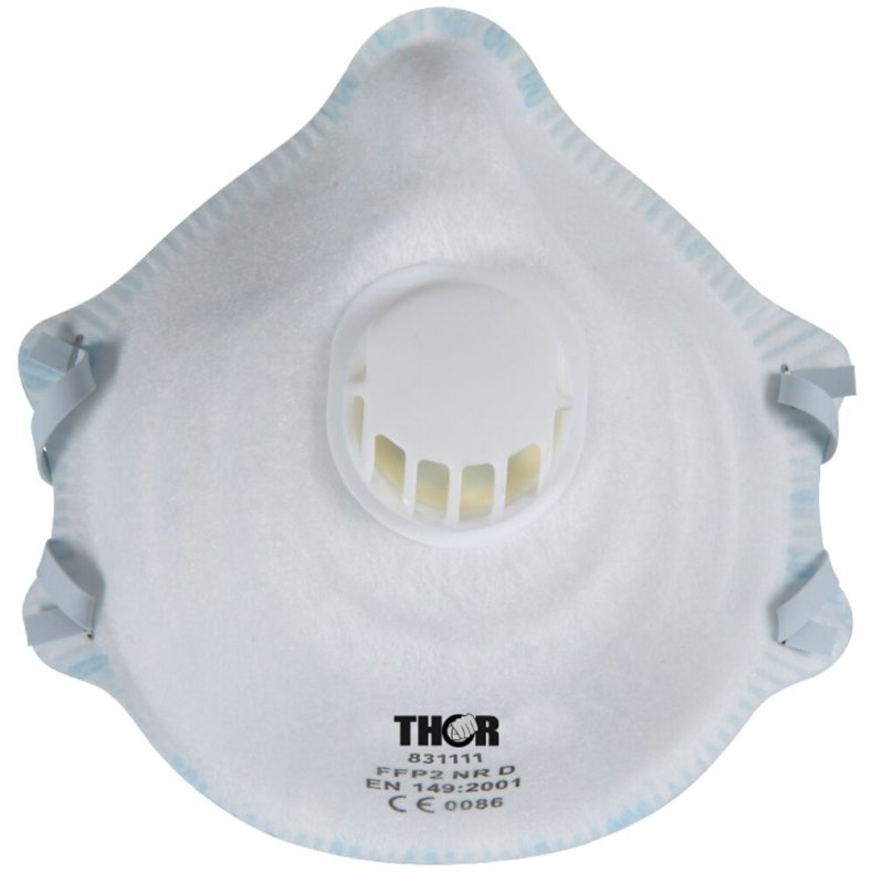 �ndedr�tsv�rn, THOR, One size, hvid, PP, FFP2 NR D, med ventil