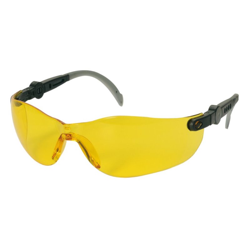Beskyttelsesbrille, THOR Vision, One size, gul, PC, antirids, justerbare st�nger, flergangs