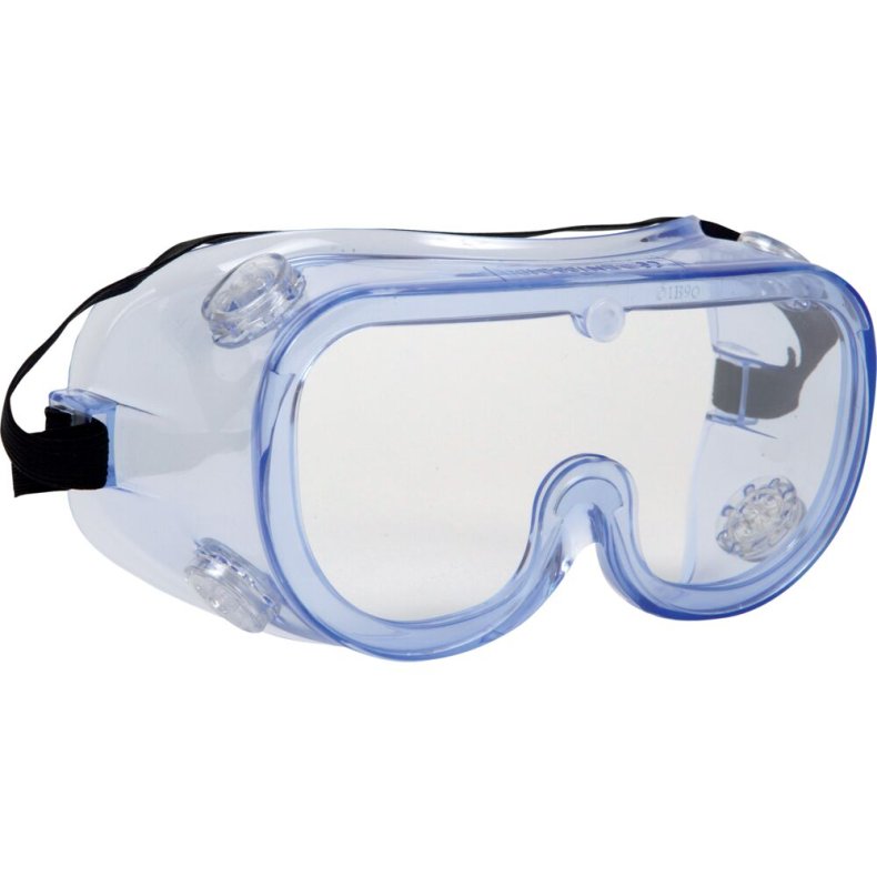 Beskyttelsesbrille, THOR Panorama, One size, klar, polycarbonat/PVC, lukket med elastikb�nd, flergangs