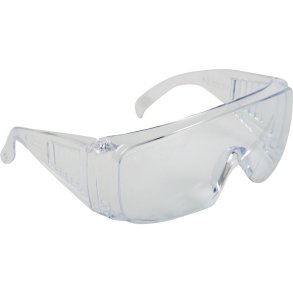 Beskyttelsesbrille, THOR Visitor, One size, klar, PC, kan b�res med almindelige briller, flergangs
