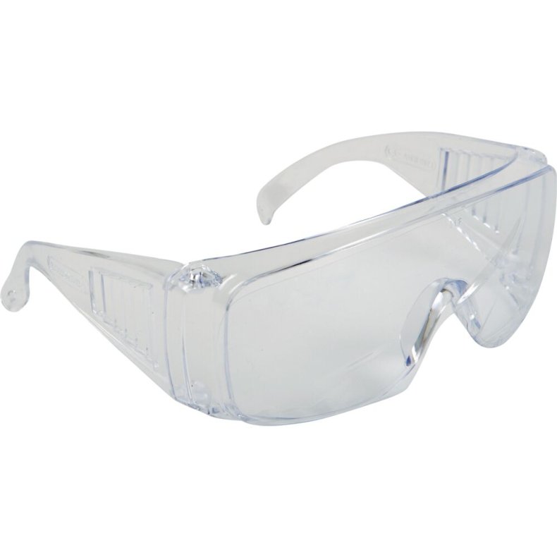 Beskyttelsesbrille, THOR Visitor, One size, klar, PC, kan b�res med almindelige briller, flergangs