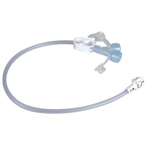 Y-forl�ngerslange, Mic-Key, 30cm, vinklet med ENFit, 2 indgiftsporte, ftalatfri *Denne vare tages ikke retur*