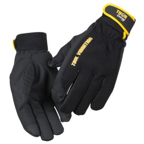 Vibrationshandske, THOR Energy Tools, 8, sort, PU/spandex, burreb�nd