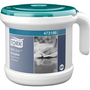 Dispenser, Tork M4, 27,8x23,6x22,2cm, bl�, plast, til h�ndkl�deruller med centertr�k *Denne vare tages ikke retur*
