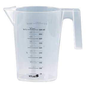 M�lekande, 500 ml, klar, PP, �ben hank