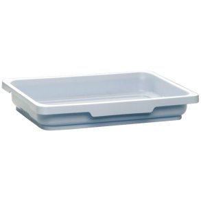 Plastbakke, Vileda Origo, 39x28x6,4cm, gr�, rPP/PP, halvbakke, til opbevaring *Denne vare tages ikke retur*
