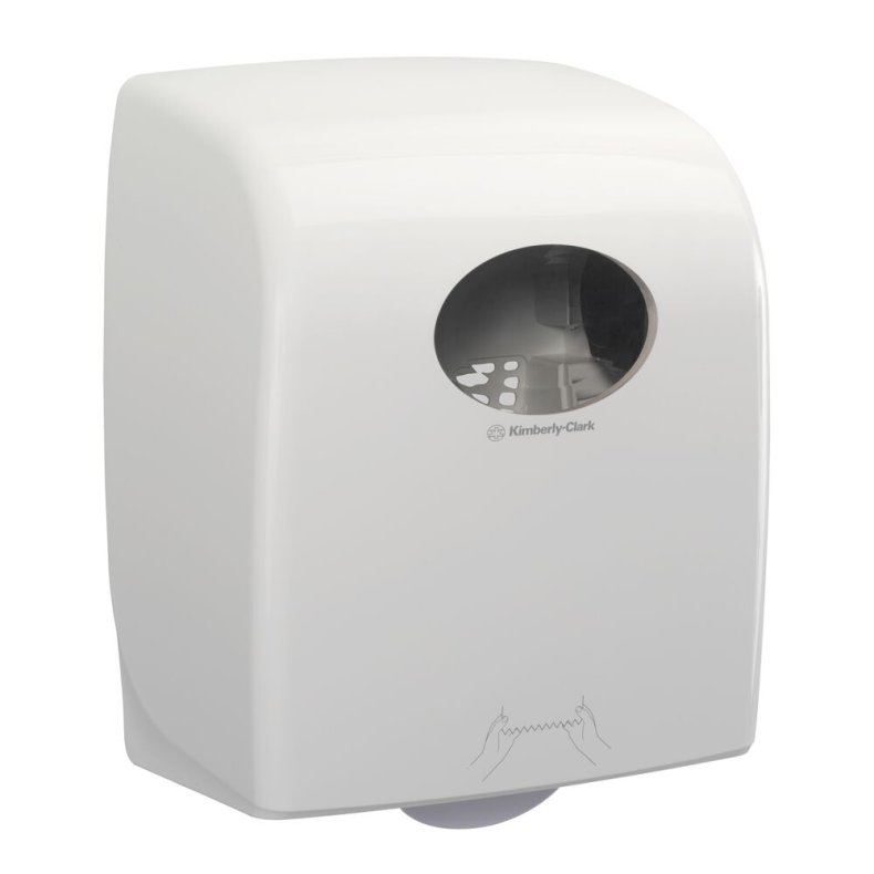 Dispenser, Kimberly-Clark Aquarius, 24,8x29,7x37,4cm, hvid, plast, til h�ndkl�deruller