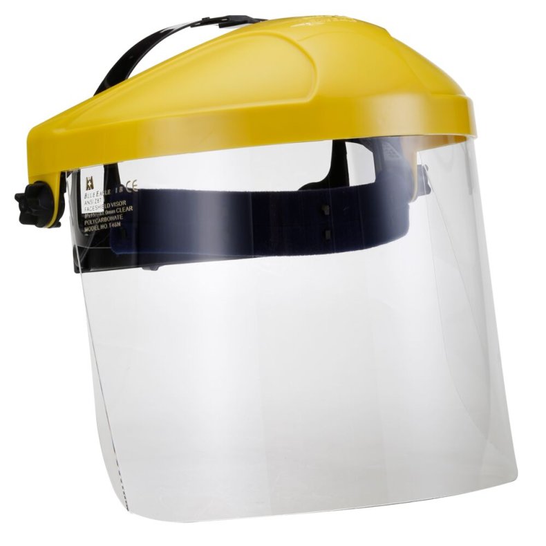 Beskyttelsesbrille, THOR Faceshield C10, One size, klar, PC, st�dresistent hovedb�jle, flergangs