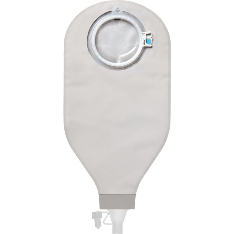 Stomipose, SenSura Mio Click High Output, gr�, 50 mm, 2-dels, t�mbar, vindue, cirkel filter og stort udl�b