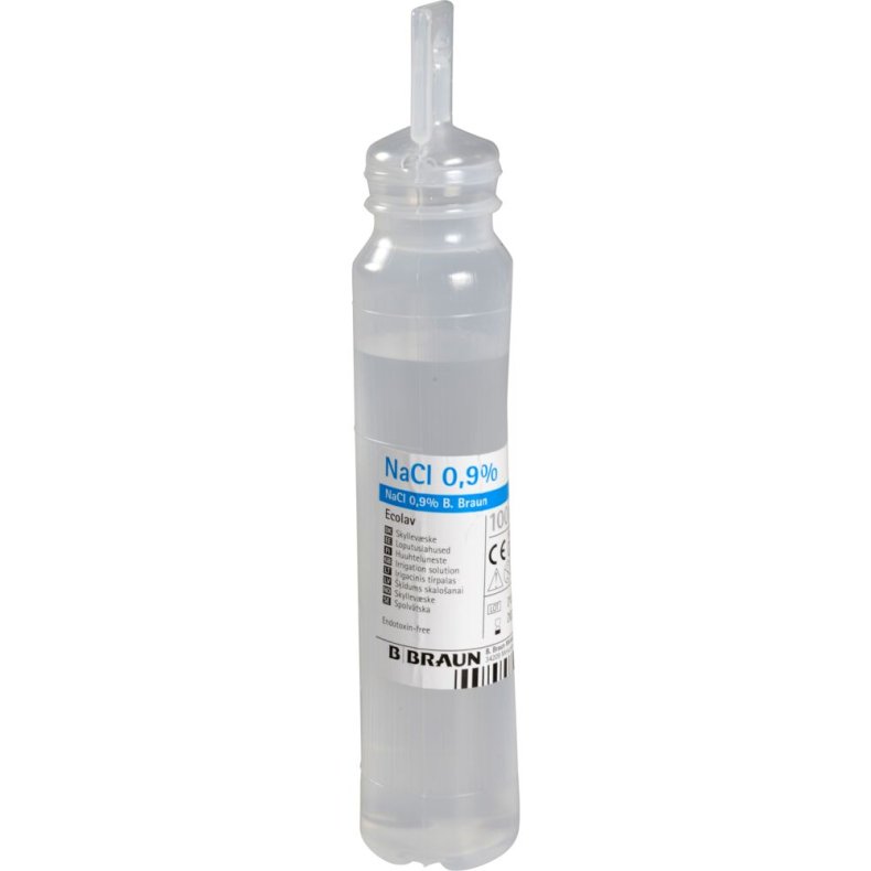 Skyllev�ske, Ecolav, 100 ml, NaCl 0.9%, steril *Denne vare tages ikke retur*