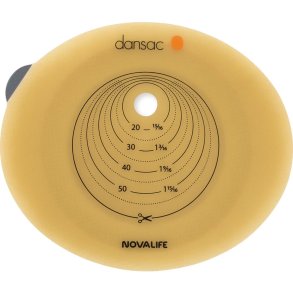 Stomiplade, NovaLife 2 GX+, beige, 70 mm, 10-62 mm, opklipbar *Denne vare tages ikke retur*